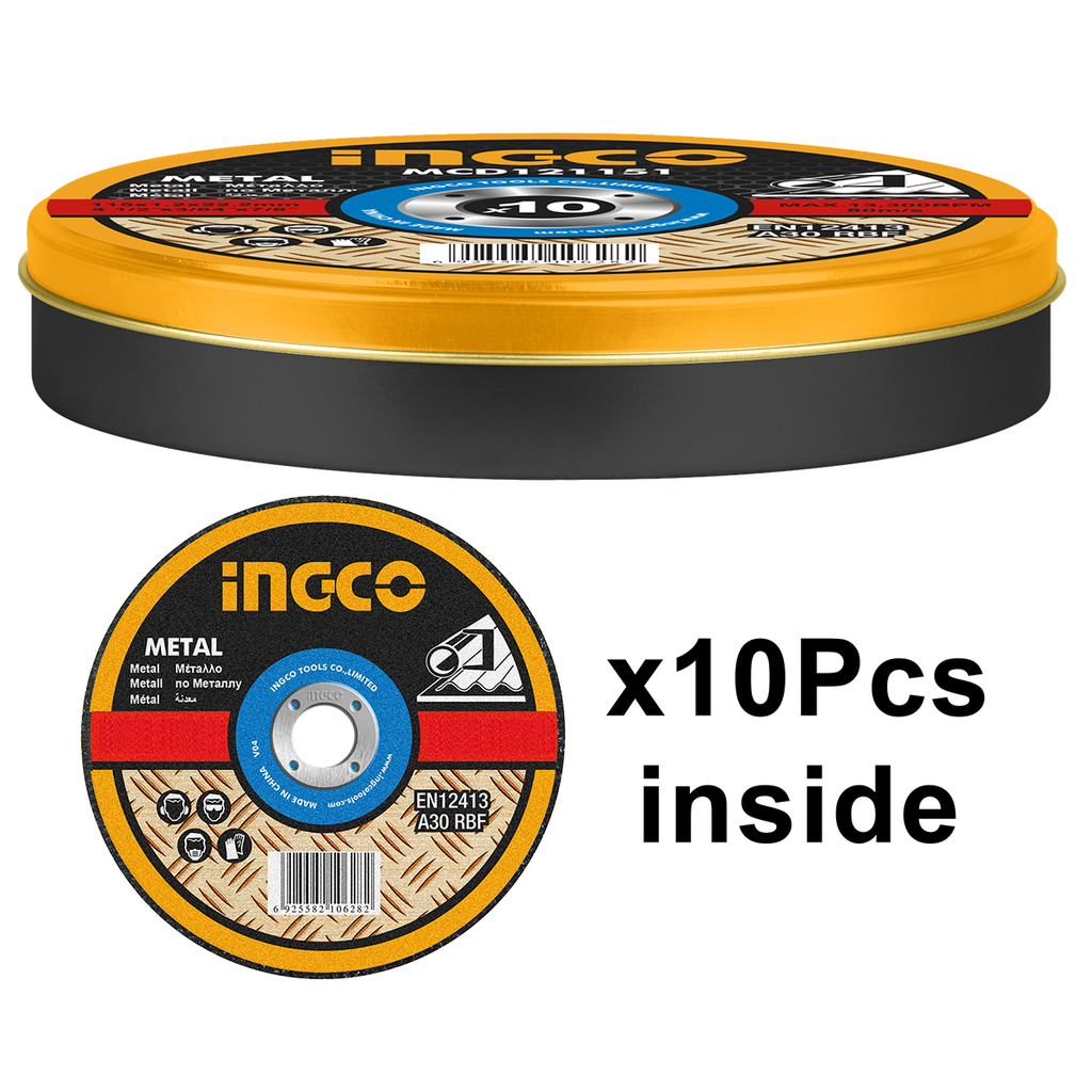 MCD121155  10 PCS ABRASIVE METAL CUTTING DISC SET 4.5"