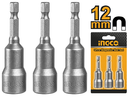 AMN1231 3PCS MAGNETIC NUT SET 12MM