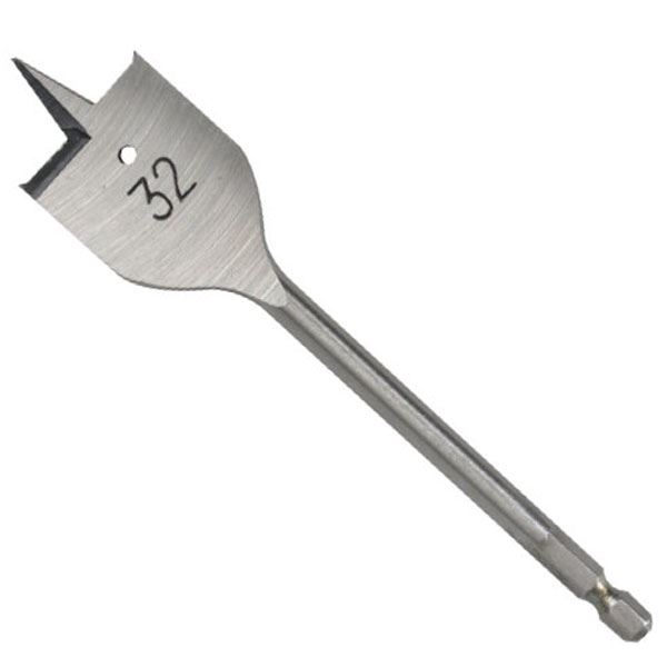 WOOD FLAT DRILL BIT; DIAMETER 32MM