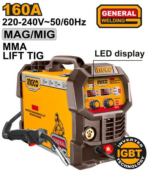 ING-MGT16058 INVERTER MAG/MIG/MMA/TIG LIFT WELDING MACHINE