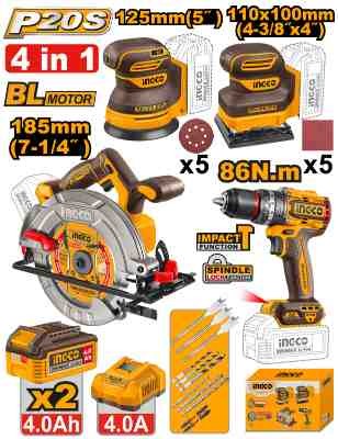 COSLI251083 CORDLESS 4 PCS COMBO KIT