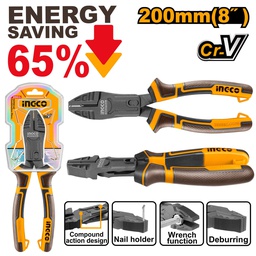 [HCCP58200] HCCP58200 COMPOUND ACTION COMBINATION PLIERS 8"