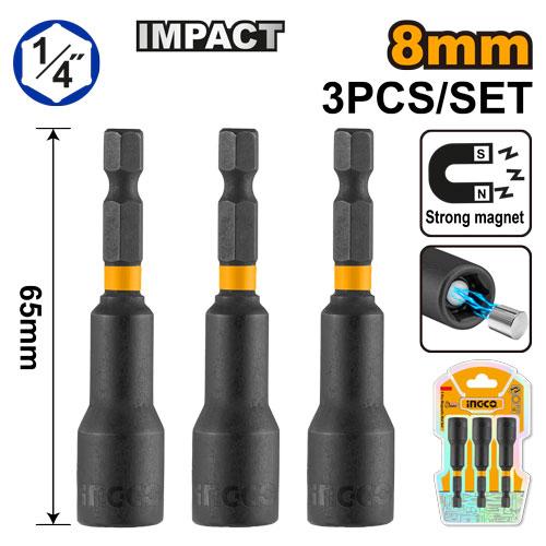 AMN0831 3PCS MAGNETIC NUT SET 8MM