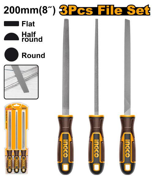HKTFS1308 3 PCS STEEL FILE SET 8"