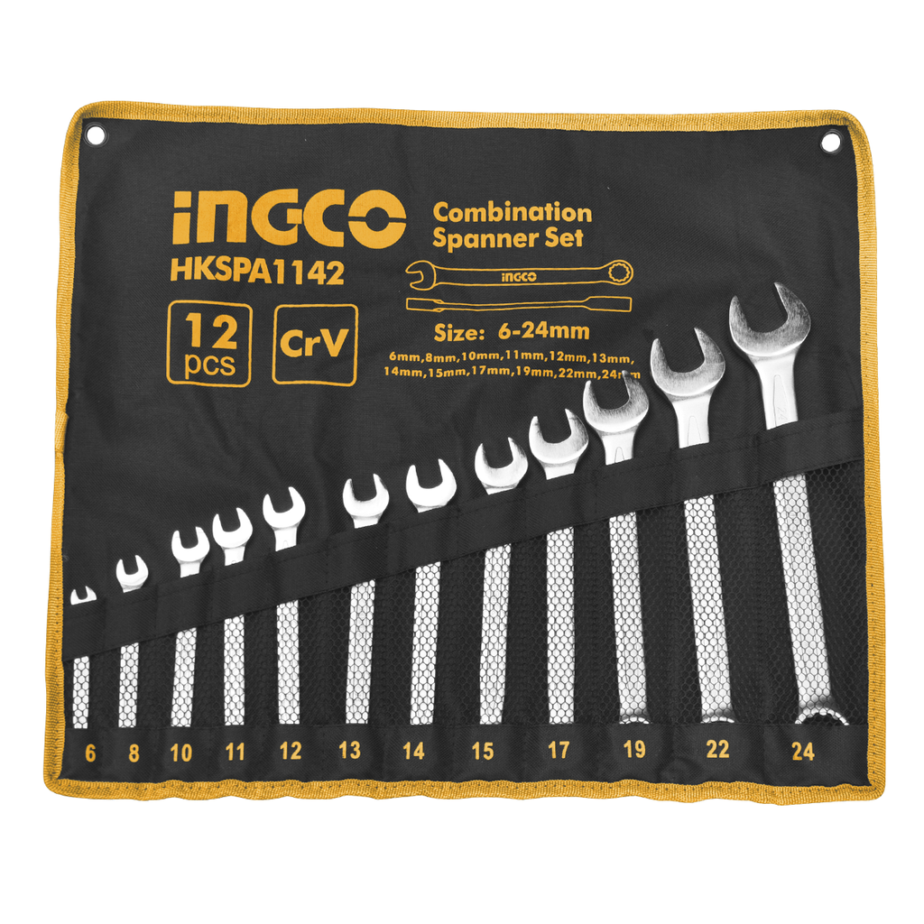HKSPA1142 12 PCS COMBINATION SPANNER SET (6-24MM)
