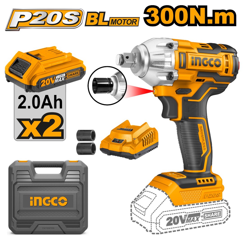 CIWLI2038 20V CORDLESS LI-ION IMPACT WRENCH 300Nm
