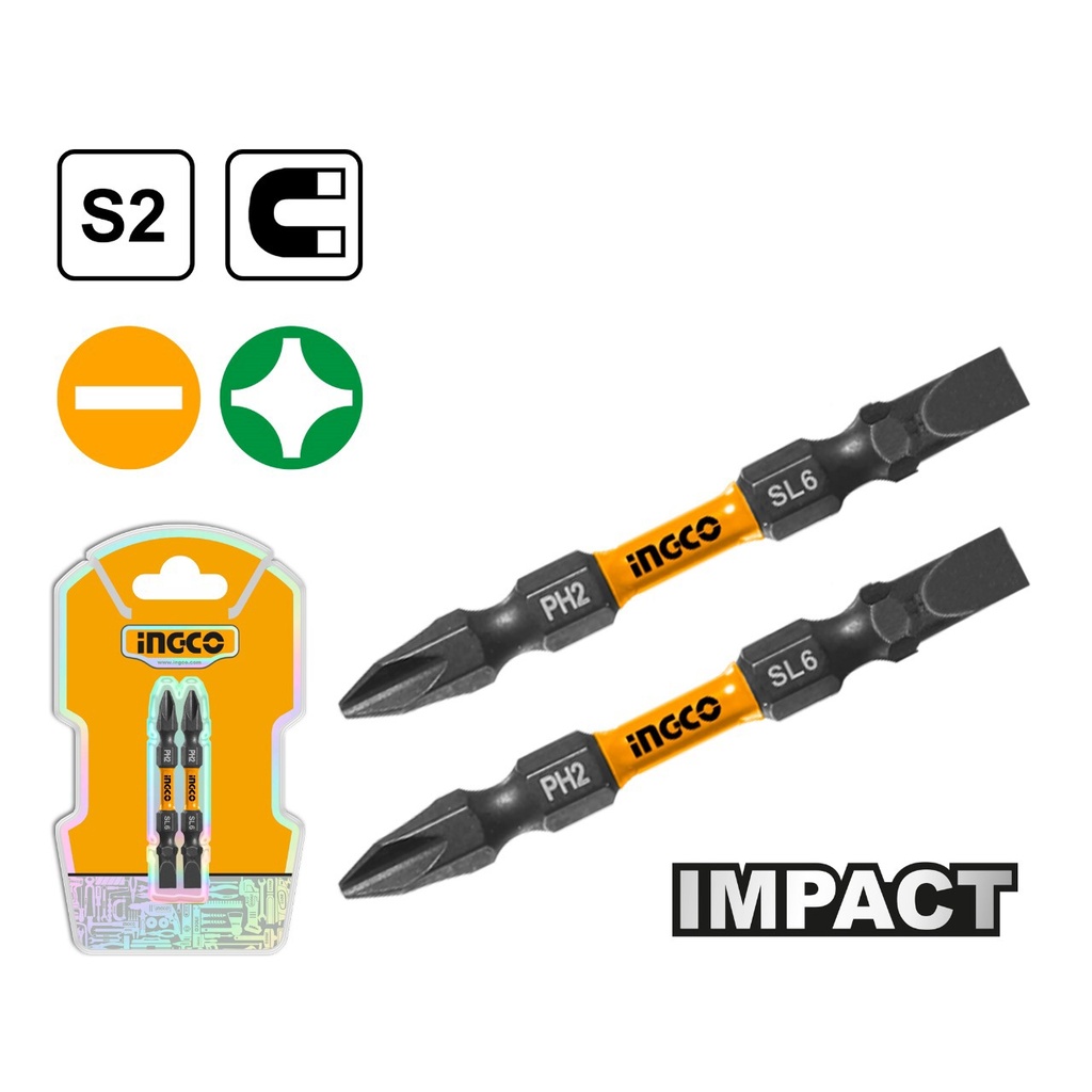 SDBIM72HL665 IMPACT SCREWDRIVER BITS PH2&SL6