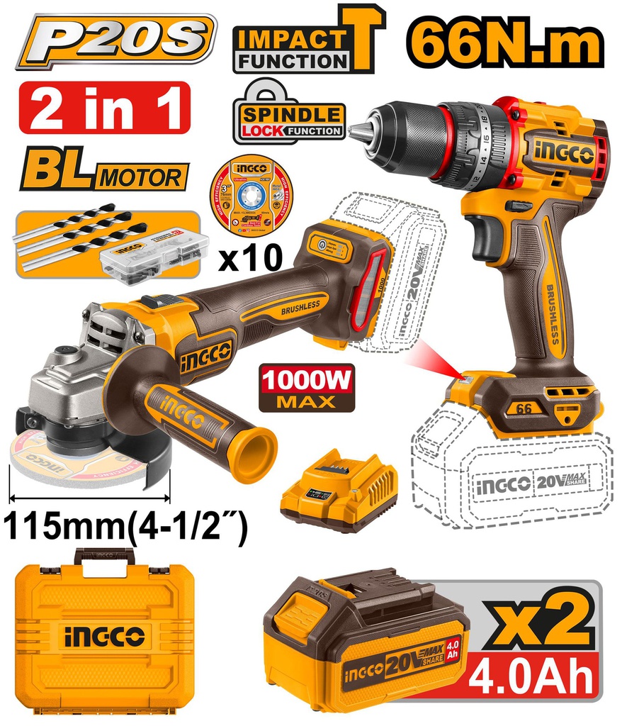 CKLI20273 20V LI-ION CORDLESS 2PCS COMBO KIT