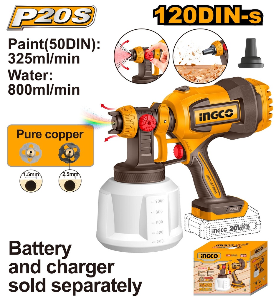 CSGLI2004TM 20V CORDLESS LI-ION SPRAY GUN
