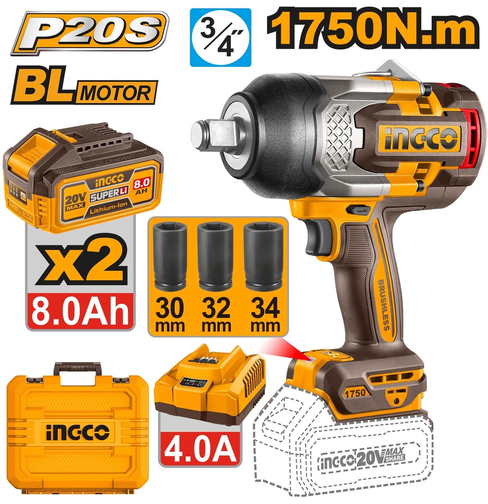 CIWLI20175 CORDLESS IMPACT WRENCH 20V