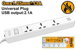 [HES13041VSB] HES13041VSB 3 WAYS EXTENSION SOCKETS WITH USB