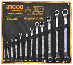 [HKSPA3142] HKSPA3142 12PCS OFFSET RING SPANNER SET