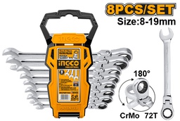 [HKSPAR1083] HKSPAR1083  8 PCS  FLEXIBLE RATCHET SPANNER SET