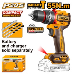 [CIDLI205581] CIDLI205581 COMPACT BRUSHLESS CORDLESS IMPACT DRILL 55NM