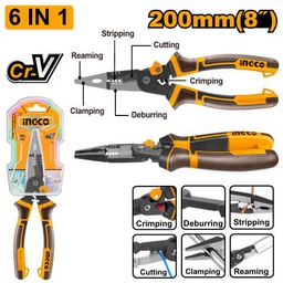 [HMFLNP28200] HMFLNP28200 6-in-1 Multi-function long nose pliers